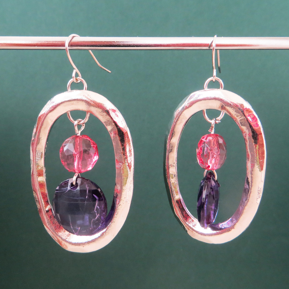 Silver Loop Drop Earrings